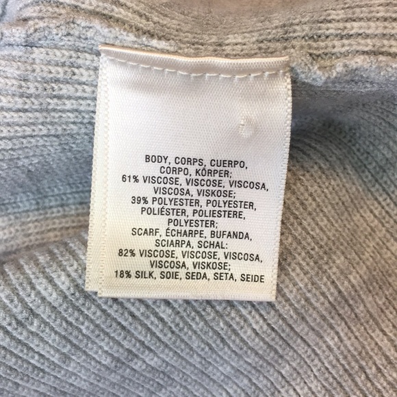 Gray Sweater Vest with Blue Trim Scarf - Picture 7 of 8